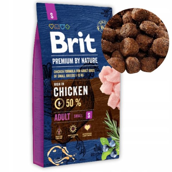 BRIT Premium Small Chicken sucha karma dla psa 8kg zdjęcie 3