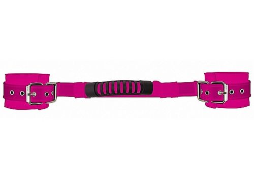 adjustable leather handcuffs - pink na Arena.pl