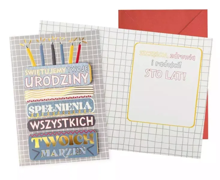Karnet B6 Urodziny (Męskie, Tort) zdjęcie 1