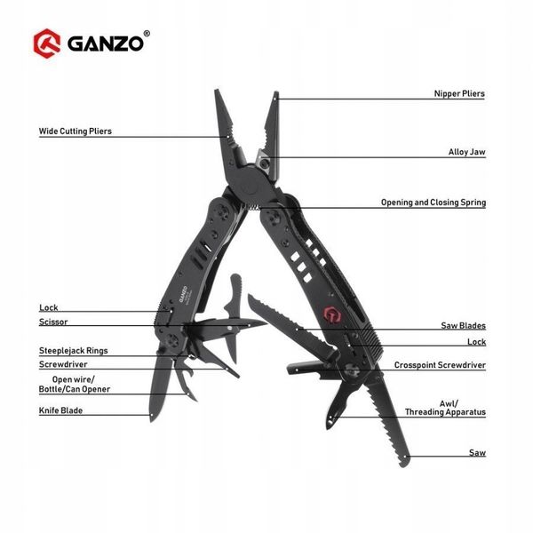 Narzędzie wielofunkcyjne Multitool Ganzo G302 26w1 zdjęcie 7