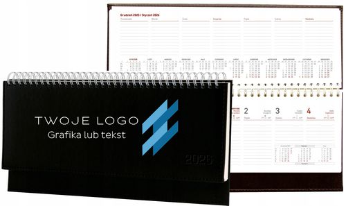 Terminarz 2026 tygodniowy kalendarz biurkowy Z TOIM LOGO NADRUKIEM 100 szt na Arena.pl