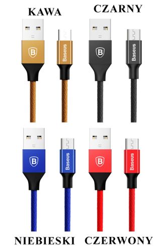 KABEL BASEUS 1.5M MICRO-USB PRZEWÓD 2A JAKOŚĆ na Arena.pl