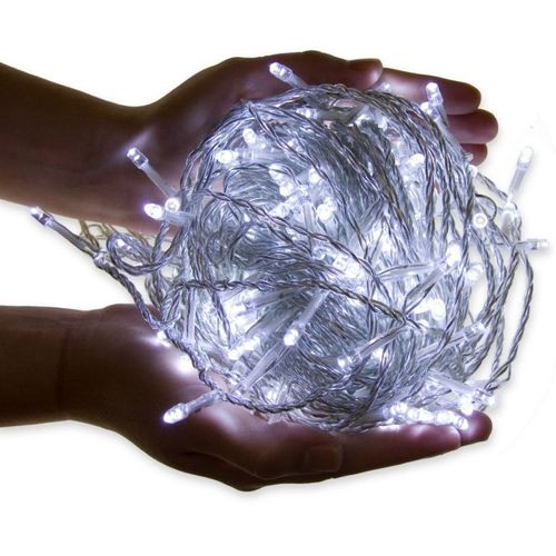 Świąteczne LED oświetlenie - 20 m, 200 LED, zimna biel na Arena.pl