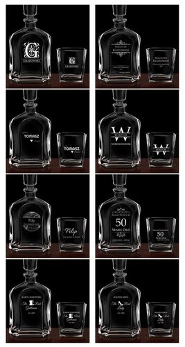 Karafka z Grawerem ze Szklankami Prezent dla Faceta Niego na 50 Urodziny na Arena.pl