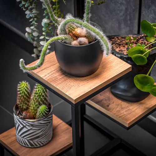 Kwietnik wolnostojący na kwiatki rośliny 4 poziomy metalowy rustykalny 76cm na Arena.pl