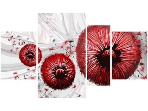 120CM 70 OBRAZ 4 ELEM CZERWONE DMUCHAWCE 2 ŚCIENNY na Arena.pl