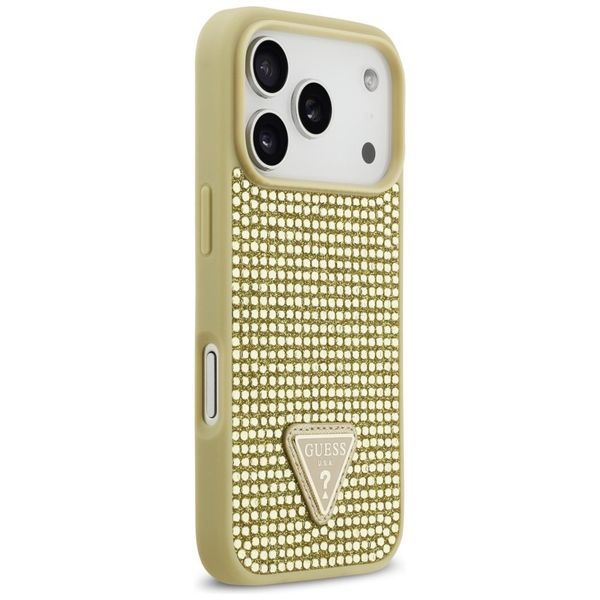 Etui Guess Rhinestone Triangle Logo do iPhone 17 Pro złoty zdjęcie 4