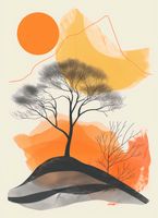 Plakat 40x55cm Drzewo Na Przestrzeni