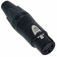 Profesjonalny wtyk XLR żeński czarny złącze audio 3pin Neutrik NC3 FXX-BAG