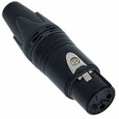 Profesjonalny wtyk XLR żeński czarny złącze audio 3pin Neutrik NC3 FXX-BAG