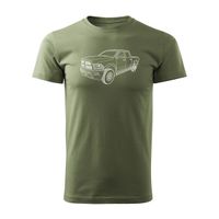 Koszulka Dodge Raam z samochodem Dodge Raam męska khaki REGULAR XL