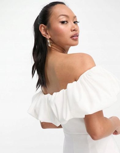 TRUE VIOLET SUKNIA ŚLUBNA MARSZCZENIE ODKRYTE RAMIONA KKZ NG7__M na Arena.pl