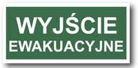 Wyjście Ewakuacyjne  Tablica Fotoluminescencja Świeca Nocą 200X100 Przylepy