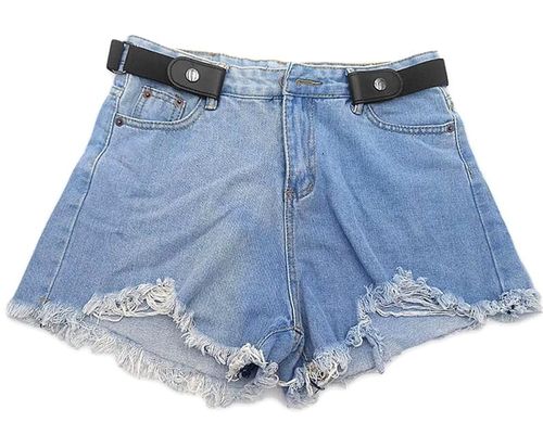 Pasek pas damski gumowy elastyczny z regulacja Klamry H112_Czarny na Arena.pl