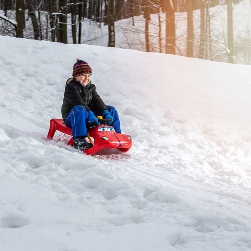 Sanki Plastikowe Z Kierownicą Dla Dzieci Ślizg na Arena.pl