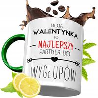 Kubek Zielony Na Walentynki Dla Zakochanych Z Nadrukiem Ze Zdjęciem