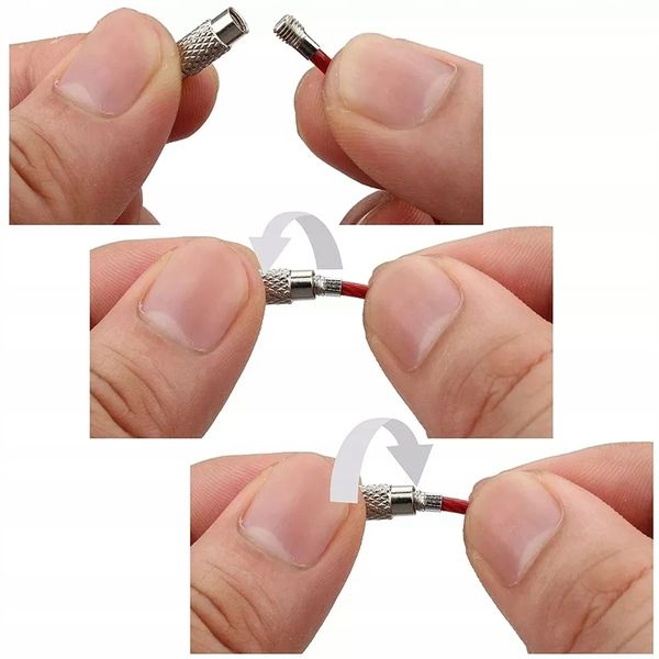 Brelok LINKA SKRĘTKA RUDA POMARAŃCZ PVC BAZA EDC Pętelka do Kluczy Kółeczko zdjęcie 5