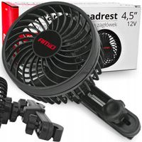 Wiatrak Na Zagłówek Samochodowy Mocny Wentylator Do Auta 12V Regulacja PRO