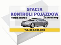 Wizytówki firmowe Foliowane 1000szt dużo wzorów STACJA KONTROLI POJAZDÓW
