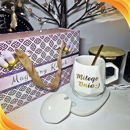 PODGRZEWACZ Kubek Ceramiczny CZAJNIK ZESTAW DO KAWY HERBATY MIŁEGO na Arena.pl