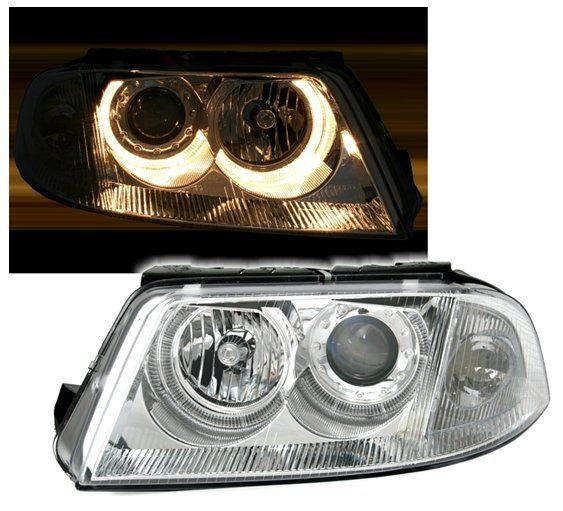 LAMPY REFLEKTORY DO VW PASSAT B5 FL 3BG Od 2000 DO 2005 Roku RINGI SOCZEWKI zdjęcie 2
