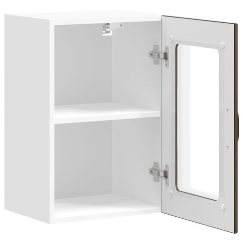 Szafka ścienna kuchenna ze szklanymi drzwiami Lucca Brązowy dąb na Arena.pl