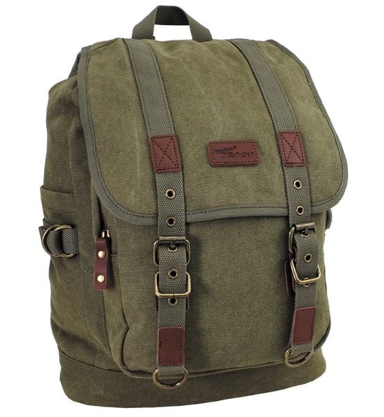Plecak "PT" brezentowy oliwkowy zdjęcie 1