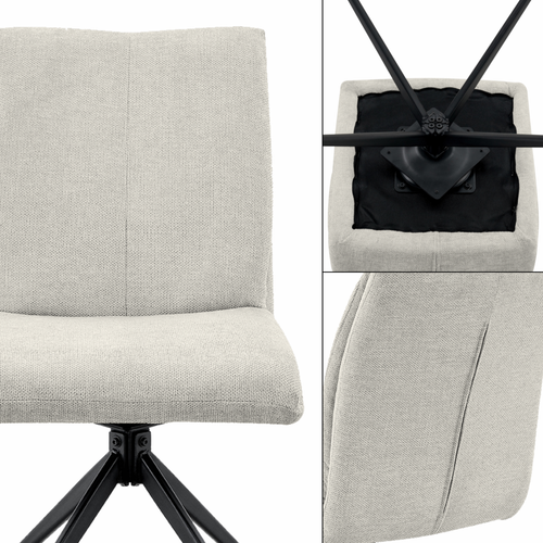 Krzesło obrotowe Camila szenilowe beżowe do kuchni jadalni salonu na Arena.pl