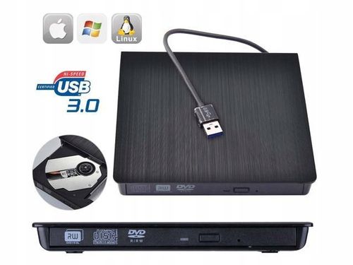Nagrywarka DVD zewnętrzna ZEWNĘTRZNY PRZENOŚNY NAPĘD DVD-RW CD-R NA USB 3.0 na Arena.pl