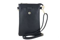 Torebka skórzana / etui na telefon - Czarne