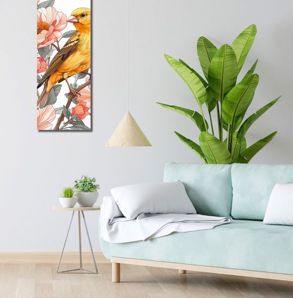 Obraz 30x90cm Wiosenny Śpiewaczek zdjęcie 2
