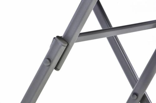 Garden Bistro stół składany z blatem szklanym - srebrny na Arena.pl