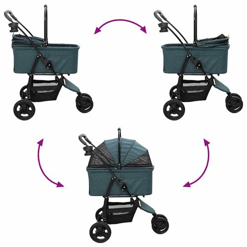 Składany wózek dla zwierząt Zielony 78 x 54 x 101 cm na Arena.pl