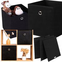 organizer czarny do szafy pudło mocny pojemnik składany 27x27x27cm box