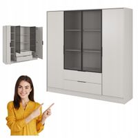 SZAFA GARDEROBA LIVIA 4DRM OTWIERANA KASZMIR DUŻA SZUFLADY 200CM DRĄŻEK