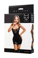 sukienka wetlook glossy rimma czarna l