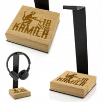 STOJAK na SŁUCHAWKI prezent 18-99 urodziny GRAWER