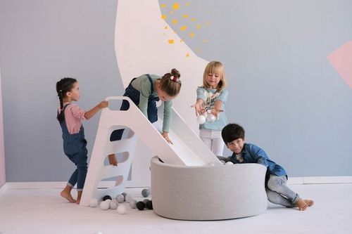 Suchy Basen z Kulkami 90x30 dla Dzieci Szary Smart 200 piłek MISIOO na Arena.pl