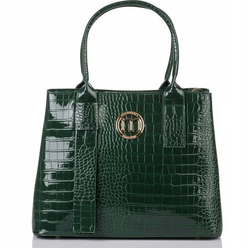 Klasyczna Zielona torba damska MIEJSKA SHOPPER Pojemna MONNARI Aktówka na Arena.pl