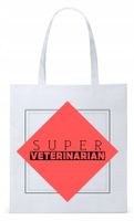 Dla Weterynarza Na Prezent Torba Eco Biała Shopper Z Nadrukiem Ze Zdjęciem