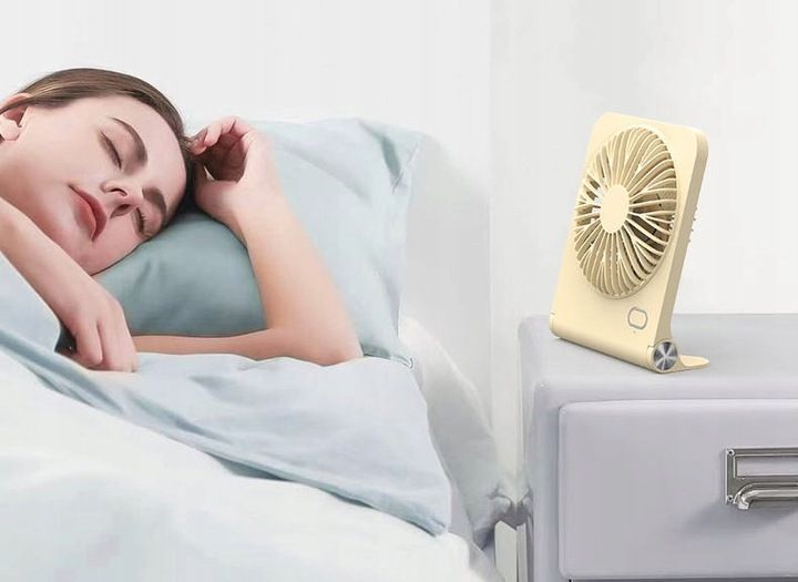 Wiatrak Wentylator Biurkowy Mini Wentylator Biurkowy USB 3 Prędkości Biały zdjęcie 15