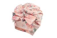 Jamiks AFIA turban dla dziewczynki brzoskwiniowy hibiskus 46-48