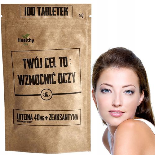 ZDROWY WZROK - DUŻA DAWKA LUTEINA 40mg ZEAKSANTYNA 8mg RYBOFLAWINA 100 TAB. na Arena.pl