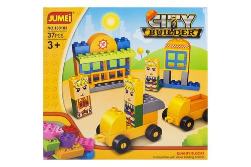 Klocki Jumei 3+ City MIASTO BUDOWA 37 elementów, 28x26cm na Arena.pl