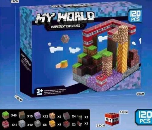 KLOCKI MAGNETYCZNE KLOCKI SZEŚCIANY 120 KLOCKÓW W TYM 2 FIGURKI na Arena.pl