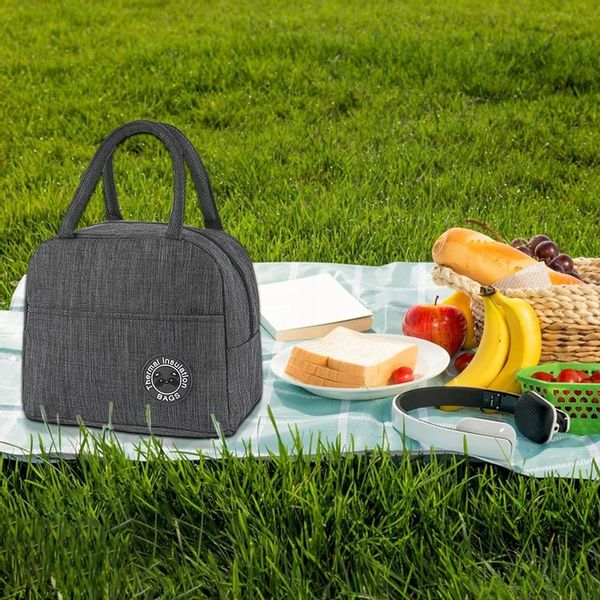 TORBA LUNCHBOX PIKNIKOWA NA ŚNIADANIE TERMICZNA IZOLACYJNA ŚNIADANIOWA zdjęcie 9