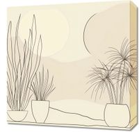 Obraz 50x50cm Roślinność w Pastelu