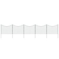 Emaga Płotek ogrodowy, wklęsły łuk, 77,5x64 cm, zielony