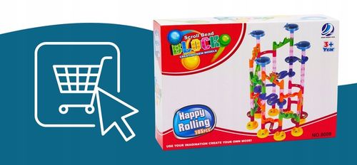 TOR KULKOWY KULODROM KLOCKI KONSTRUKCYJNE ZESTAW 105 EL KULKI 30 KULEK na Arena.pl