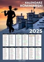KALENDARZ kominiarski kalendarz kominiarza projekt 2025 50 szt różne wzory